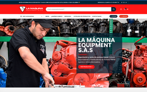 Motores diesel la maquina equipment sas diseño web Tu Negocio WB (2)